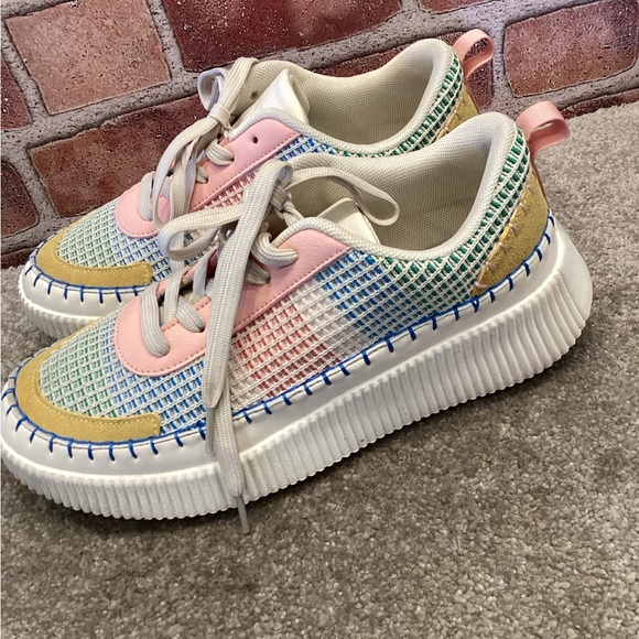 Nicole Miller Brita Womens Multicolor sneakers FS size 9 - Picture 3 of 6